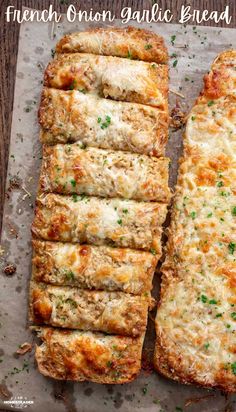 an image of french onion garlic bread