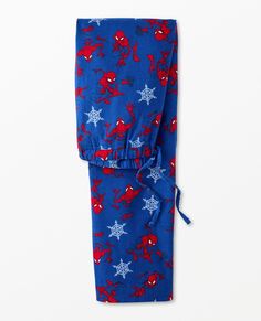 Adult unisex Marvel Spider-Man holiday pajama pants made in supersoft cotton sueded flannel and featuring spiderweb snowflake artwork. • Unique artwork only available at Hanna • Hypoallergenic & eczema-friendly • Sensory-friendly scratch-free seams that lay flat on the skin • OEKO-TEX® STANDARD 100 certified safe from hundreds of harsh chemicals 100% combed cotton sueded flannel Straight fit Encased elastic waistband with adjustable drawcord On-seam pockets OEKO-TEX® STANDARD 100 | Prewashed Imp Spider Man Pj Pants, Spiderweb Snowflake, Snowflake Artwork, Artwork Unique, Holiday Flannel, Unisex Pajamas, Mens Pajama Pants, Cute Pajama Sets, Sensory Friendly