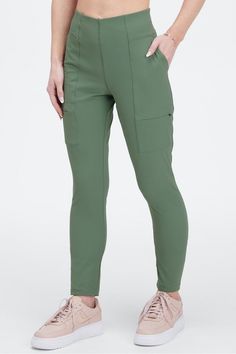 Hybrid Cargo Pant Fabletics green female regular Slim-fit cargo style with multiple pockets Women's Sewing Pattern, Form And Function, Cargo Style, Clothes Women, Casual Work Outfits, Pantalon Cargo, Cargo Pant, Cargo Trousers, Winter Wear