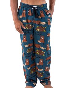 PRICES MAY VARY. FUNNY DESIGNS: This pair of pajama pants features a humorous design of a beaver. These novelty pants are sure to make you laugh with their clever jokes. COMFORTABLE PAJAMA BOTTOMS: These pajamas are made from 100% premium cotton, making them super soft. They're also preshrunk, so they're conveniently machine washable. Just tumble dry low. ELASTIC WAISTBAND: No need for uncomfortable or inconvenient pajama pants! Our men's pajama pants feature a plush-backed elastic waist for a c Clever Jokes, Penguin Pajamas, Pj Pant, Animal Pajamas, Cotton Pajama Pants, Family Pajama Sets, Mens Pajama Pants, Men's Robes, Comfortable Pajamas