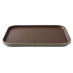 an empty brown tray on a white background