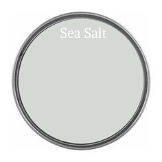 the sea salt paint is light gray with white lettering