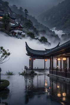 Ancient Asia Aesthetic, Ancient Japanese Architecture, Ancient Chinese Aesthetic, Ancient China Art, Chinese Buildings, Guerriero Samurai, Chinese Temple, Asian Landscape