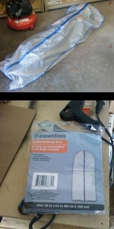 two pictures of the same product in different stages of being packaged and unpacked