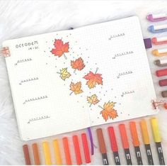 Fall Bullet Journal Ideas, Fall Bullet Journal, Journal October, Bullet Journal Accessories, December Bullet Journal, Bullet Journal 2020, Bullet Journal Spreads