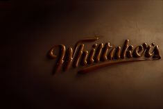 the word whither's written in chocolate