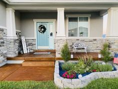 a house with steps leading to the front door