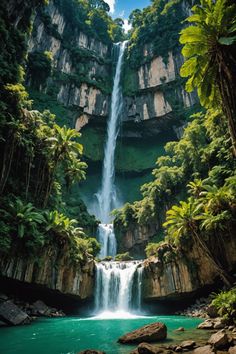 Hidden Gems: The Stunning Waterfalls of Chiapas Natural Water Slide, Rainbow Waterfall, Photo Logo Design, Hidden Beauty, River Falls, Logo Gallery, Natural Pool, Peaceful Places, Unique Plants