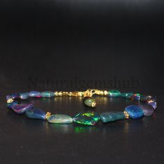 Black Opal Jewelry Opal Auctions, Adjustable Opal Gemstone Bracelet, Adjustable Opal Gemstone Bracelets, Opal Gemstone Beads Bracelets, Opal Gemstone Bracelets, Opal Beaded Bracelets For Gifts, Beaded Opal Bracelets, Funky Accessories, Spiritual Protection