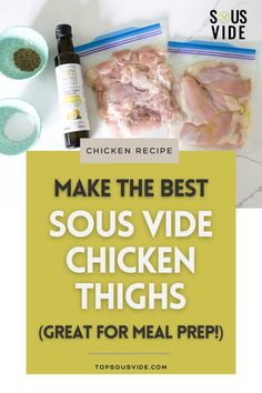 Say goodbye to dry chicken, and hello to tender, succulent perfection when you cook it in a sous vide bath. The method used in this recipe will guarantee juicy, flavorful results every time. It's a simple yet impressive method that's sure to become one of your dinnertime favorites.