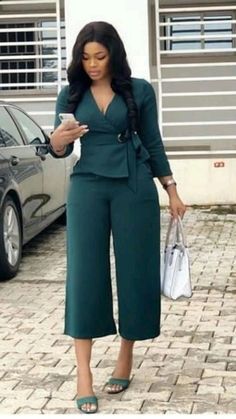 Office Jumpsuit Work Outfits, Classic Work Outfits, Classy Short Dresses, Sequin Dress Short, 2piece Outfits, Kente Styles