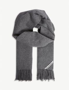 ACNE STUDIOS - Canada New scarf | Selfridges.com Scarf Aesthetic, Cool Aesthetic, Acne Studio, Cool Breeze, Knit Maxi Dress, Grey Scarf, Printed Dresses, Cashmere Turtleneck, Fall Accessories