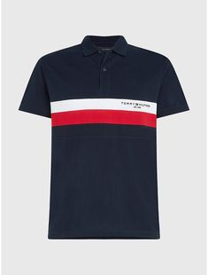 Tommy Hilfiger men's polo. What we do best, the classic polo in premium pique cotton, cut in a flattering trim fit, and featuring a signature Tommy stripe graphic across the chest.  Material: 100% Transitional Cotton ,  In-conversion. Cotton Polo Shirt With Three Stripes And Collar, Collared Cotton Tops With Signature Stripes, Classic Collared Polo Shirt With Signature Stripes, Classic Polo Shirt With Signature Stripes, Cotton Polo Shirt With Signature Stripes, Cotton Collared Polo Shirt With Three Stripes Branding, Cotton Golf Top With Logo Print, Cotton Polo Shirt With Three Stripes Branding, Tommy Hilfiger Cotton Polo Shirt With Polo Collar