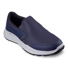 Find the perfect blend of easy-wearing style and comfort with these Skechers Relaxed Fit® Equalizer 5.0 Persistable men's slip-on shoes. Click this FOOTWEAR GUIDE to find the perfect fit and more! Find the perfect blend of easy-wearing style and comfort with these Skechers Relaxed Fit® Equalizer 5.0 Persistable men's slip-on shoes. Click this FOOTWEAR GUIDE to find the perfect fit and more! FEATURES Athletic mesh and synthetic upper with twin gore panels Durable dual-density traction outsole for Skechers Mens Shoes, Mens Slip On Shoes, Skechers Relaxed Fit, Wearing Style, Skechers Shoes, Shoe Size Chart, Men Shoes Size, Slip On Shoes, Memory Foam