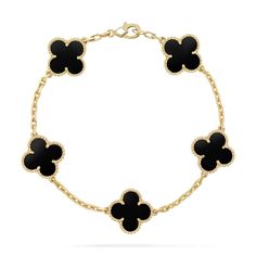 Clover Leaf Bracelet 15mm – Milan Jewelry Design Alhambra Van Cleef, Vintage Alhambra Bracelet, Alhambra Bracelet, Lizzie Hearts, Van Cleef And Arpels Jewelry, Van Cleef & Arpels, Country Rings, Van Cleef And Arpels, Luxury Bracelet