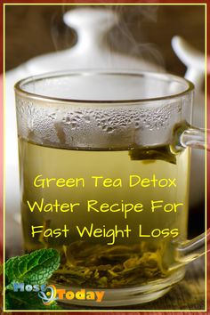 Detox Water Recipe, Green Tea Detox, Flat Belly Detox, Tea Cleanse, Green Tea Benefits, Detox Water Recipes, Water Recipes, Detox Water