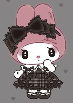 Dark My Melody Wallpaper, My Melody Jirai Kei Wallpaper, Sweet Piano Sanrio Icon, My Sweet Piano Mascot, Sanrio Icons, Soft Memes My Melody, Girly Pop, Jirai Kei