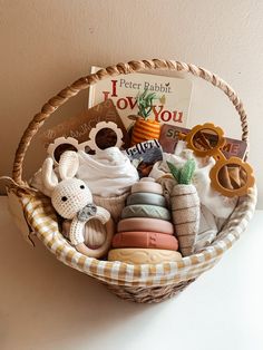 Neutral baby Easter basket Boho style 9 Month Old Easter Basket Ideas, Baby Christmas Basket