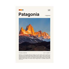 the cover of patagonia magazine with mountains in the background