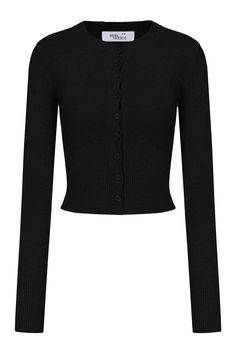 A cozy wardrobe essential! Our Camille Cardigan - Black is crafted from a soft black knit; featuring - a classic button-up front, slightly cropped length and finished with ribbed detailing to the hem, cuffs and neckline Corporate Aesthetic, Cozy Wardrobe, Basics Clothing, Black Cropped Cardigan, Trendy Fashion Accessories, Chanel Perfume, Elevated Basics, Fantasy Gowns, Cardigan Black