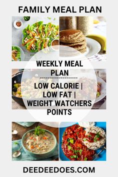 the meal plan for low calorie weight watchers points is shown in this image