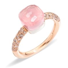 Brand New Pomellato Rose Quartz Ring In Perfect Condition With Box. Tried On Once. Elegant Pink Gold Party Rings, Pomellato Jewelry, Yellow Gold Amethyst Ring, Lemon Quartz Ring, Morganite Diamond Ring, Gold Amethyst Ring, Cognac Diamonds, Malachite Rings, Morganite Diamond