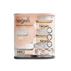 the packaging for hegen is shown on a white background