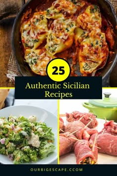 the cover of 25 authentic sicilian recipes