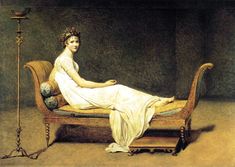 a painting of a woman sitting on a bed