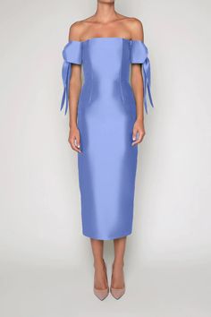 Isabella Silk and Wool Midi Dress – ALEXIA MARÍA Cocktail Jumpsuit, Style Midi Dress, Midi Pencil Skirt, Wedding Dress Trends, Midi Skirt Pencil, Signature Collection, Rehearsal Dinner, Fitted Bodice, Mother Of The Bride Dresses