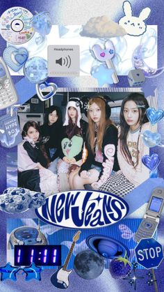 #kpop #kpopcollage #kpopidol #newjeans #newjeanshaerin #newjeanshanni #newjeansdanielle #newjeansminji #newjeanshyein #blue #blueaesthetic #music #musicshuffle #aesthetic #cyber #y2k #y2kaesthetic #y2kfashion Omg Aesthetic, Newjeans Omg, Aesthetic Y2k, Y2k Aesthetic, Blue Aesthetic, Kpop Idol