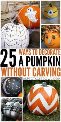 25 ways to decorate pumpkins without carving