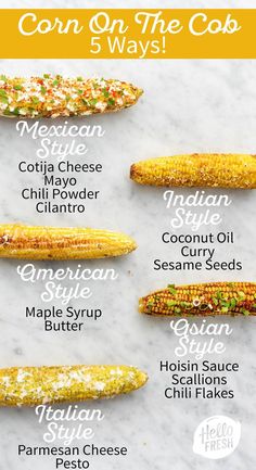 corn on the cob recipe with five different types