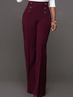 Stylish Black and White Wide Leg Work Pants for Women - S/M Size Fitted Summer Office Bottoms, Fitted Office Lady Bottoms For Summer, Non-stretch Summer Dress Pants For Office, Spring Stretch Bottoms For Office, Solid Color Dress Pants For Business Casual In Fall, Business Casual Fitted Solid Color Dress Pants, Summer Workwear Pants In Solid Color, Solid Color Summer Pants For Work, Fitted Solid Color Dress Pants For Business Casual