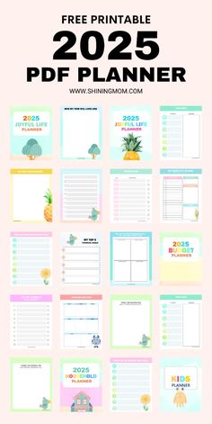 the free printable planner for kids is shown with text that reads,'free printable