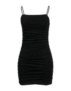 jersey, lamé, draped detailing, solid color, square neckline, sleeveless, with shoulder pad, fully lined, no pockets, pencil style , Color: Black , Size: S 6th Grade Dance Dresses, Dresses Casual Black, Collage Fits, Short Black Dress Tight, Mommy Dress, Black Plain Dress, Cute Formal Dresses, Tight Black Dress, Black Spaghetti Strap Dress