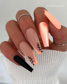 Fancy colourful nails for big girls by Sandragiera | Melody Jacob Colourful Nails, Unghie Nail Art, Nails Yellow, Sassy Nails, Colored Acrylic, Matte Nails Design, Long Nail, Dope Nail Designs