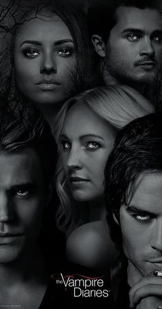 the vampire movie poster with actors in black and white colors, all looking at camera