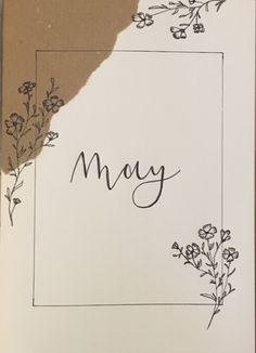 a card with the word may written on it