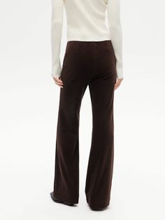 MO&Co. Women's Elastic Waist Flared Pants Our pants offer a unique combination of softness and comfort to ensure a luxurious feel. Featuring a high waist and casual styling, these pants are perfect for your everyday wardrobe. Features : - Wide flared silhouette- High waist, elasticated waistband- Soft velvet texture Code: MBC4PAT017 & MBC4PATK08The back length of size M is 108cmMATERIALS & CARE Material: 71.4% Cotton 25.7% Polyester 2.9% SpandexREMINDER: All items are measured manually. Please n Velvet Texture, Flared Pants, Everyday Wardrobe, Soft Velvet, Flare Pants, Black Pants, Brown And Grey, Gray Color, Elastic Waist