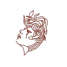 a line drawing of a woman's face