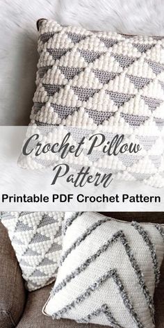 the crochet pillow pattern is easy to make and looks great on any couch