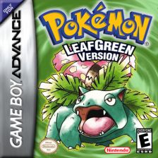 the gameboy box for pokemon leafgreen version