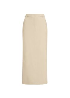 "Find IRO PARIS Arianna Maxi Skirt on Editorialist. Iro \"Arianne\" suiting skirt in solid wool High rise Side slash pockets; back welt pockets Skirt falls straight from hip to hem Walking vent Concealed hook/zip fly; belt loops Wool/elastane Lining: Cotton Dry clean" Tailored Skirt For Spring Workwear, Classic Long Skirt For Work, Classic Long Skirt For Workwear, Tailored Long Skirt For Work, Elegant Formal Skirt With Pockets, Relaxed Straight Hem Skirt For Work, Elegant Relaxed Pencil Skirt With Pockets, Elegant Pencil Skirt With Pockets, Fitted Long Skirt For Business Casual