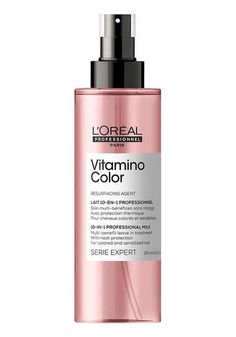 Formula, infused with antioxidants, instantly protects colored hair. One action for 10 benefits: 1 - Protection against heat up to 230°C/450°F degrees 2 - Shine 3 - Softness 4 - Smoothness of hair fiber 5 - Detangling 6 - Facilitates blow-dry 7 - Hydration 8 - Anti-breakage 9 - Anti-split ends 10 - Anti-frizz This multipurpose spray can be used before the cut, before blow-drying or in touching up. Hair type: Colored Hair How to use: Shampoo hair twice with Vitamino Color Shampoo: first to cleans Color Conditioner, Coloured Hair, Color Spray, Anti Frizz, Color Shampoo, Hair Shine, Frizz Control, Hair Detangler, Spray Can