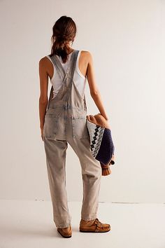 Outdoorsy Outfits, Overalls Outfit, Jean Overalls, Jumpsuit Fashion, Denim Overalls, Fantasy Fashion, Sapphire Blue, Pocket Detail, Tapered Legs