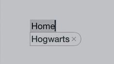 some type of sticker that says home hogwarts x