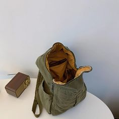 UAKISS - Design Women's Big Cloth Backpacks 2024 Y2K Korean Fashion Solid Color Backpack Lady Travel Simple Back Packs SIZE: (Width)32cm * (Height)39cm * (Thickness)15cm Trendy Khaki Backpack For Outdoor, Large Capacity Khaki Canvas Backpack, High-capacity Casual Backpack, Khaki Large Capacity Canvas Backpack, Casual High-capacity Backpack, Khaki Large Capacity Backpack For Students, Student Green Backpack With Zipper Pocket, Large Capacity Green Canvas Backpack, Khaki Softback Backpack With Large Capacity