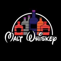 a logo for a liquor company with bottles in the background and text that reads,'oat whiskep '