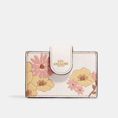 Coach, Leather, Chalk Multi Color, Snap Closure Cream Rectangular Wallets With Card Slots, Spring White Wallets With Card Slots, White Wallets With Card Slots For Spring, White Wallet For Everyday Use In Spring, White Wallets For Everyday Use In Spring, White Wallet For Everyday Use, White Wallets For Spring, White Everyday Wallets For Spring, Coach Cream Rectangular Wallet